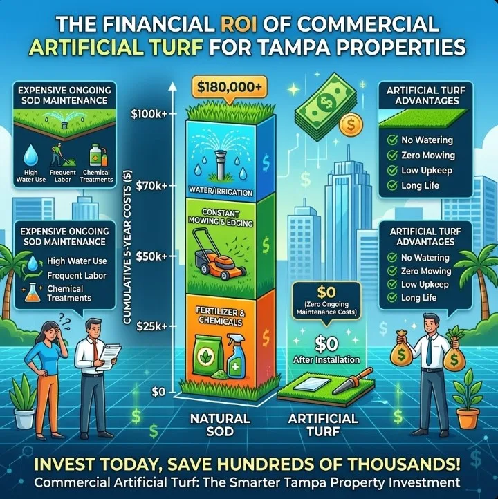 Commercial Artificial Turf in Tampa: A True ROI Breakdown