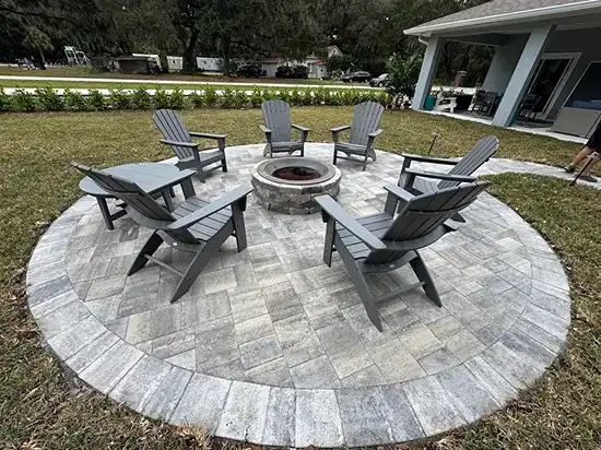 Outdoor living hardscape design