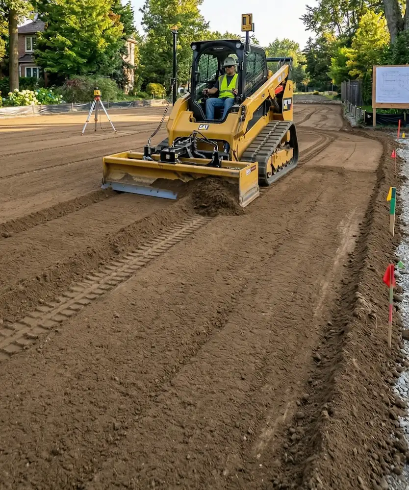 Professional Skid Steer Grading Process