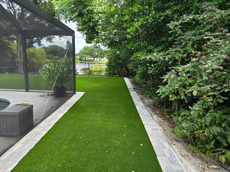 Backyard Artificial Turf Project in Tampa, FL