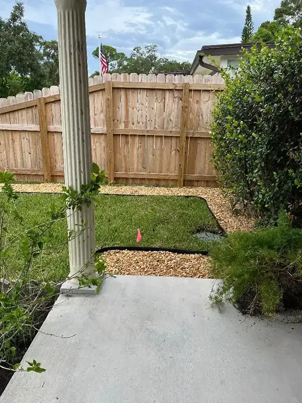 New sod and irrigation at a Kenneth City, Florida home