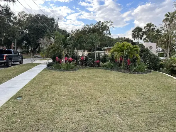 Completed sod and plant installation in Sanford