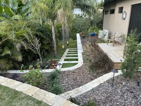 Completed sod and plant installation in Sanford