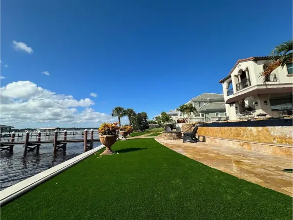 Backyard Turf and Hardscape in St Petersburg